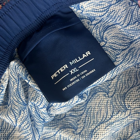 Peter Millar Flamingo Floral Printed Swim Trunks, Size XXL New w/Tag - Picture 8 of 14